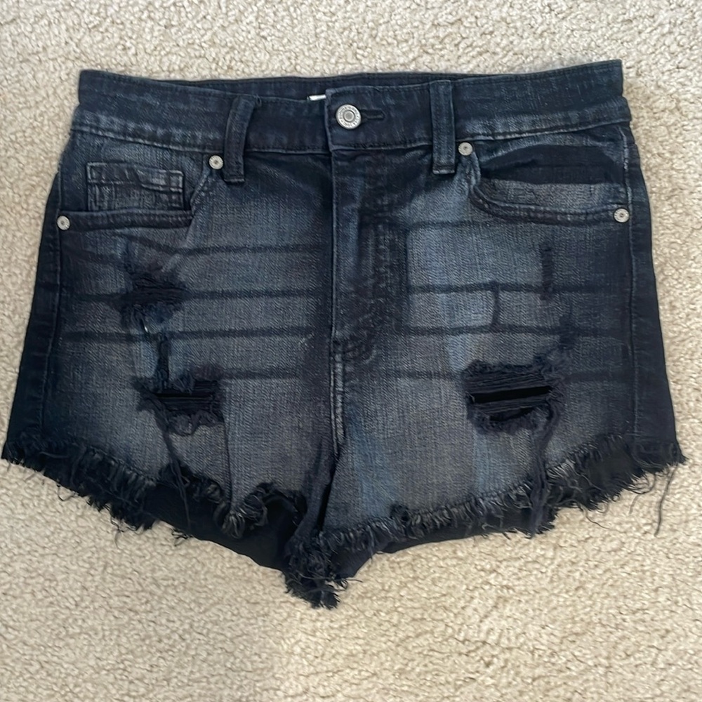 Black Jean Shorts